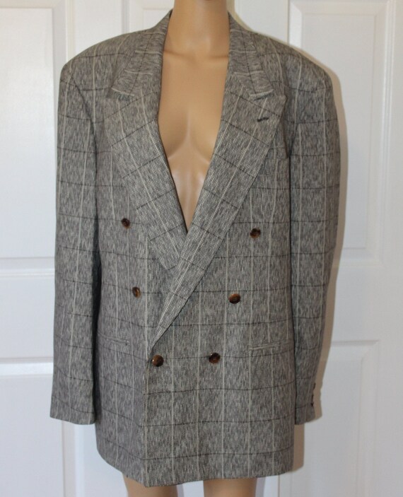 42" chest, Silk and Wool Blend Sport Coat with Win