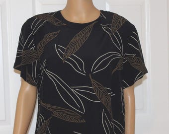 SZ. M/L, Jones New York Crop Top, Vintage 1980's, 37" bust