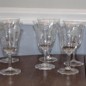 1950s Crystal Wine Glasses - Etsy