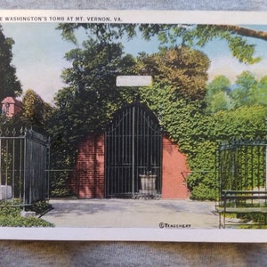 Carte postale vintage La tombe de George Washington au mont Vernon, en Virginie