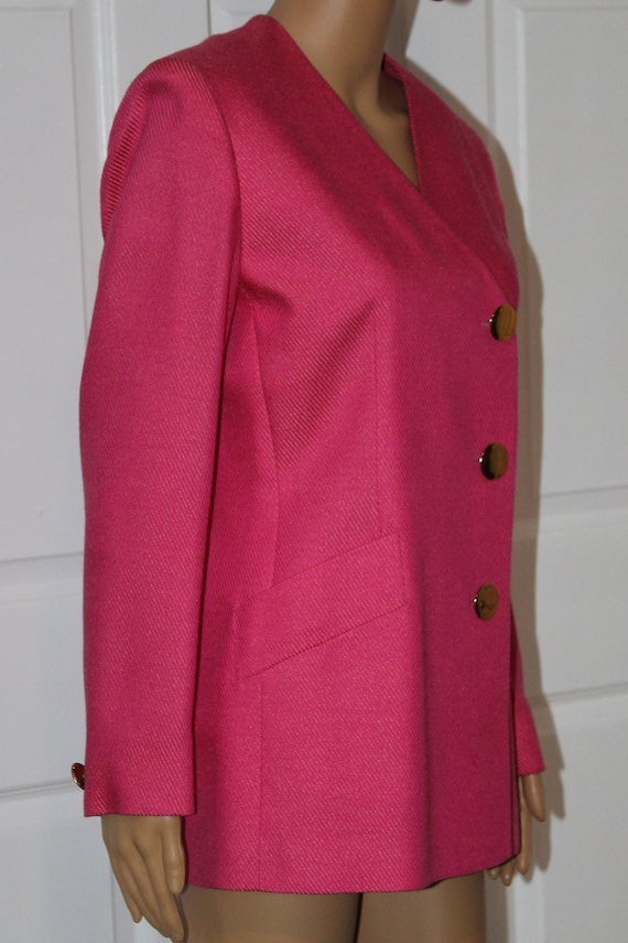 Size S, Saville Hot Pink Blazer, Vintage 1990's, … - image 3