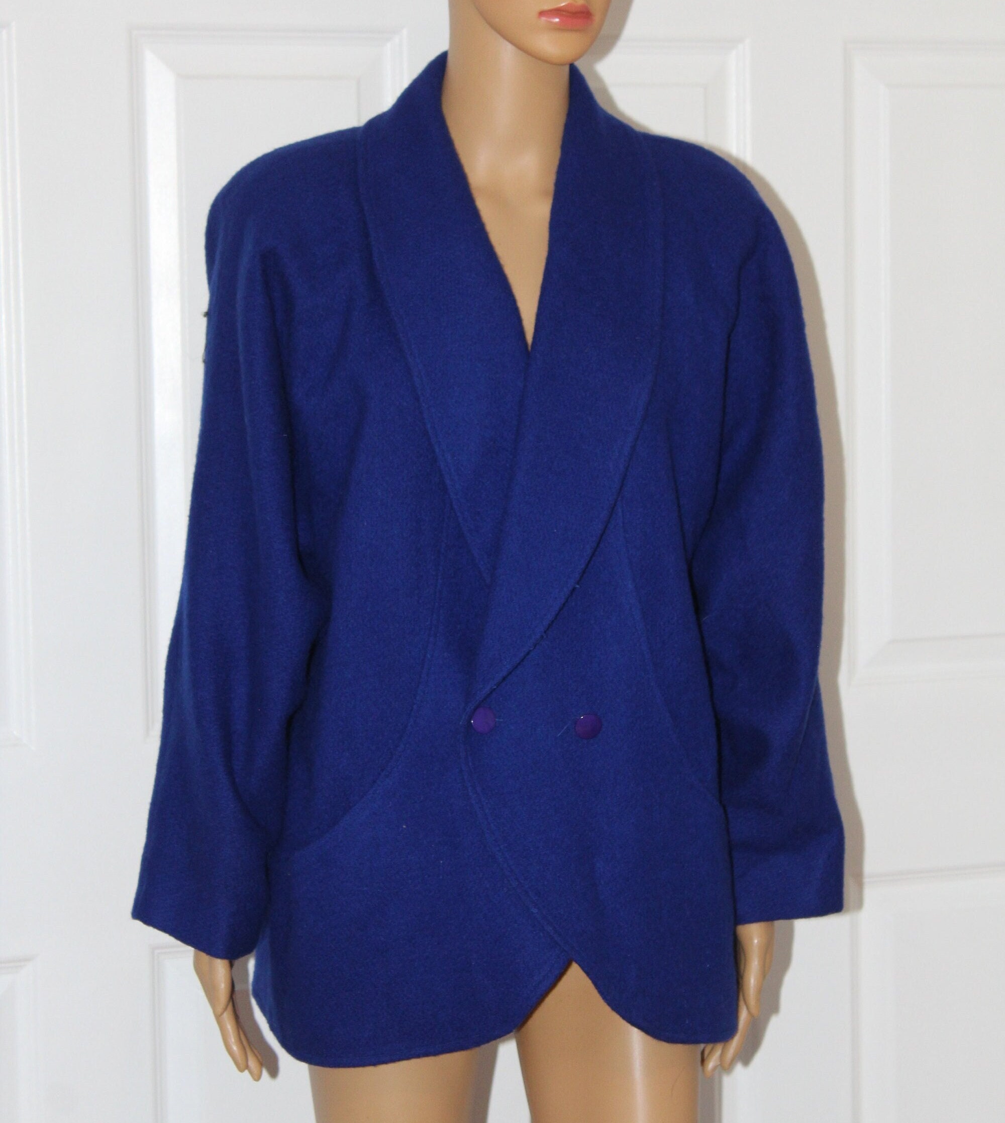 SZ. L, Jane Neal Dolman Sleeve Coat, Vintage 1980's, 38 Bust