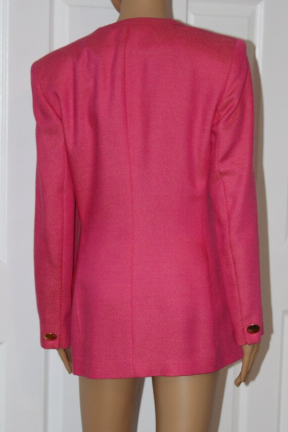 Size S, Saville Hot Pink Blazer, Vintage 1990's, … - image 4
