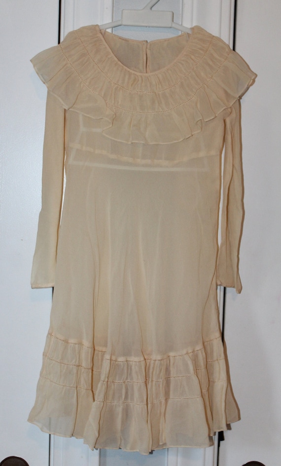 Silk Chiffon Little Girls dress, Vintage 1930's, 2