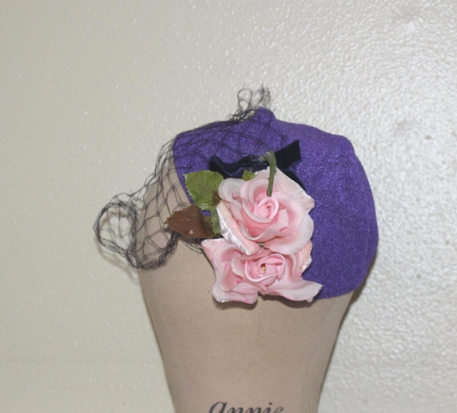 50s Pink Rose Hat - Etsy Australia display picture 1