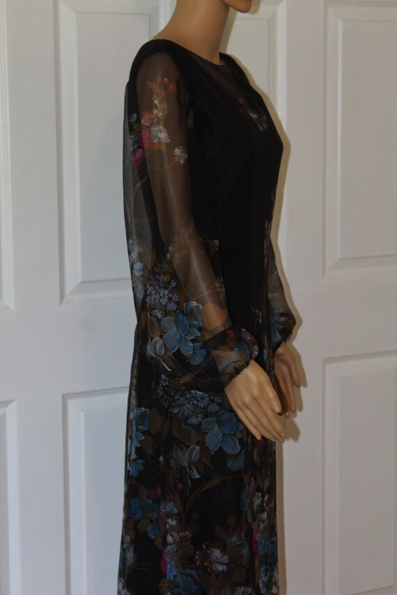 Sz S/M, I. Magnin,  Albert Schwarts, Organza Dres… - image 3