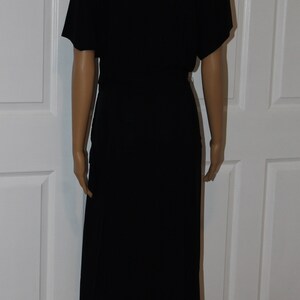 Size L, 1940's Vintage Wool Crepe Dress with Peplum and Swag, 33 waist image 5