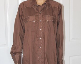ヴィンテージ 70 年代 Tru-West Rockmount Ranch Wear コバルトブルー