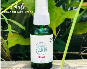 INHALE Aromatherapy Congestion Relief Spray for Respiratory Wellness | Natural Allergy, Sinus Pressure, Headache & Migraine Relief