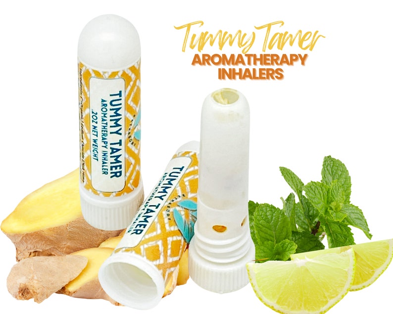 TUMMY TAMER Nausea Relief Essential Oil Inhaler 2PK Aromatherapy for