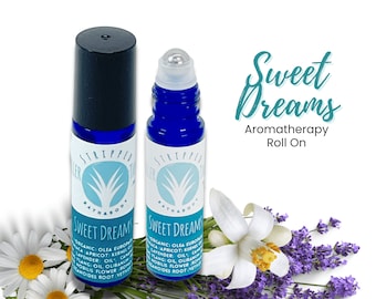 SWEET DREAMS ROLL On, Bedtime Roll On, Insomnia Roll On, Organic Roll On, Relaxing Aromatherapy All Natural Essential Oil Scented Roll On