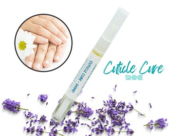 CUTICLE CURE - SHINE! Cuticle Oil Pen (3ml) | Nail Nourishment and Hydration | Natural Cuticle Remover | Healthy Nails | Stocking Stuffer