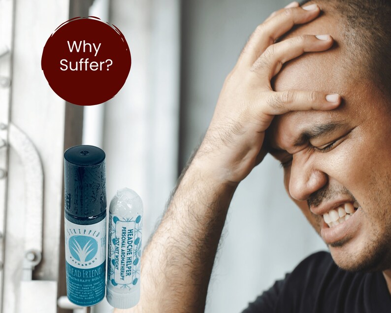 Drug Free Migraine and Headache Relief 2 PC Aromatherapy HEAD BUSTER