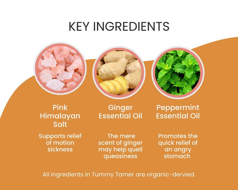 TUMMY TAMER Nausea Relief Essential Oil Inhaler 2PK Aromatherapy for