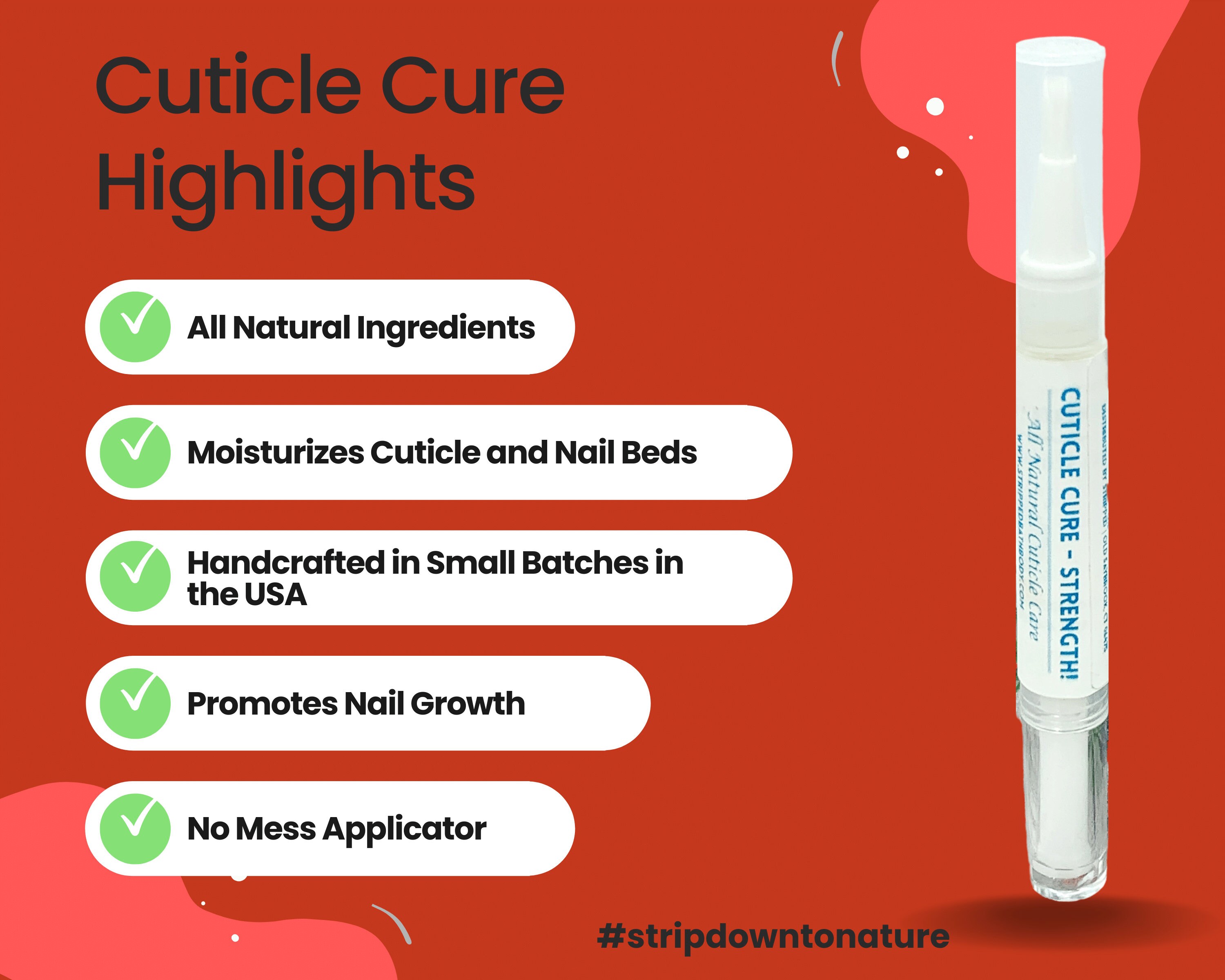 CUTICLE OIL PEN, Nail Growth Oil, Nail Strengthener, Cuticle Softener