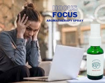 HOCUS FOCUS! Room & Body Spray | Concentration Essential Oil Blend | Aromatherapy for Mental Clarity | Attention Helper and Study Aid