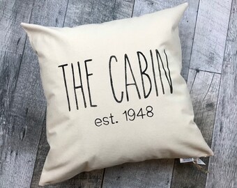 Cabin Pillow Etsy