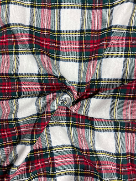Fabric, Dress Stewart Tartan, Christmas Fabric, White and Red Plaid,  Cotton, Material, Blanket Fabric, Scottish, Holiday Fabric, Festive - Etsy  UK