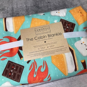 Baby Blanket | Smores Blanket | Chenille and Flannel | Baby Shower | Camping | Baby Gift | Baby Room | Camper Blanket | Kids Room