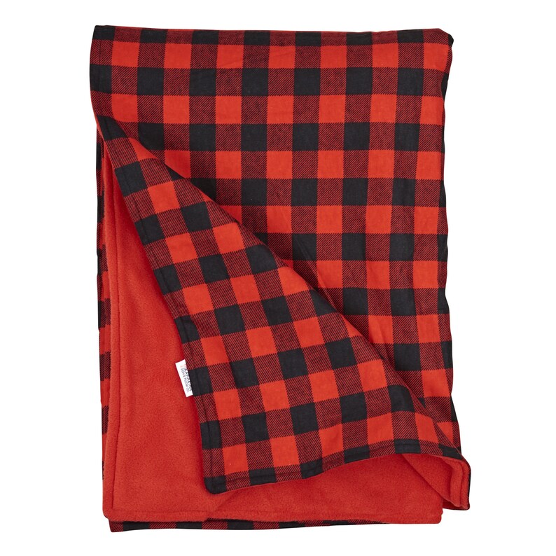 Buffalo Check Throw Blanket in Red and Black cabin blanket Etsy