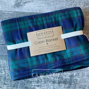 Green and Blue plaid, watch tartan cabin blanket, cottage and home decor, for gifts during birthdays, christmas, housewarming