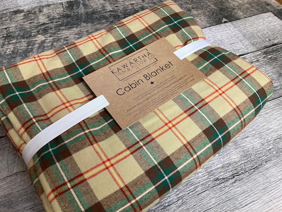 Saskatchewan Tartan Cabin Blanket l Plaid Blanket l Tartan l Home Decor l Cottage Decor | Throw Blanket | Gift | Wholesale | Corporate Gift