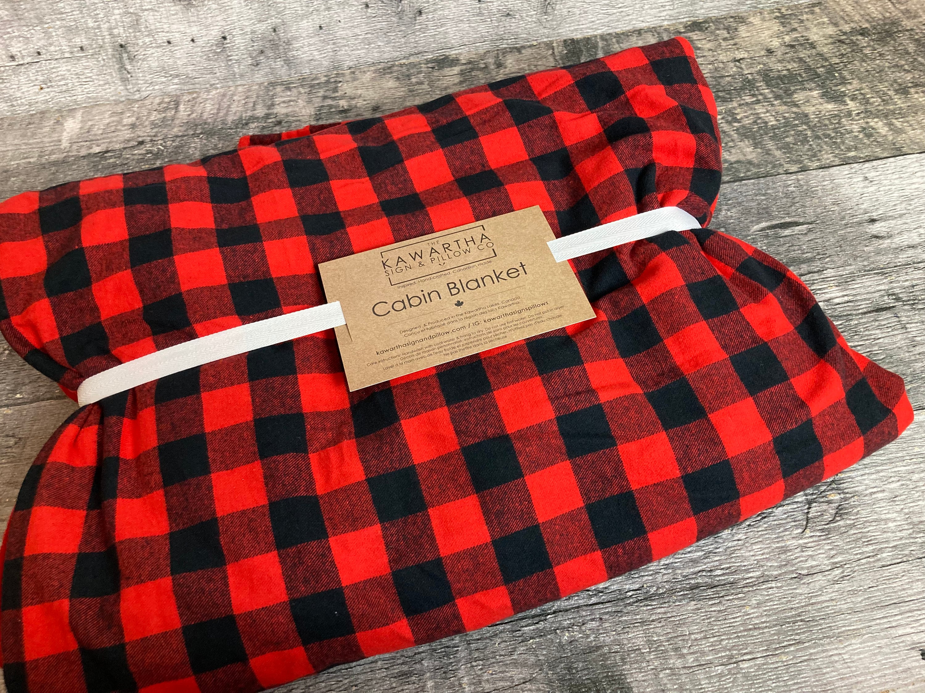 Cabin Blanket Buffalo Check Oversized Throw Blanket in Red and Black Cottage Home Decor Canadian Lumberjack Queen King Etsy