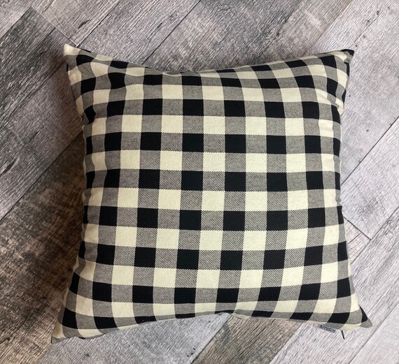 Cottage Decor White Buffalo Check Pillow White and Black Pillow Checkered Pillow Buff Check Etsy Australia