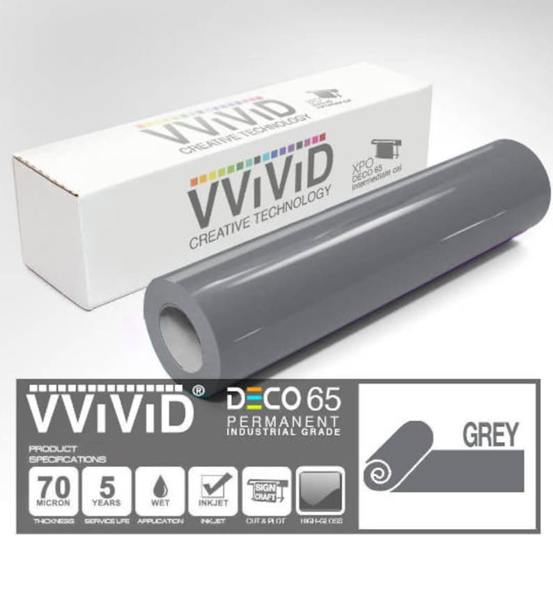 Silho VViViD Chrome Gold Gloss DECO65 Permanent Adhesive Craft Vinyl for Cricut