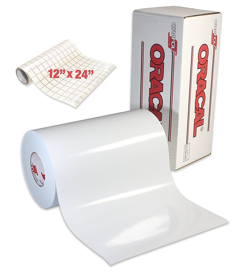 White Oracal 651 Glossy Vinyl Roll 24 Inches by 150 Feet