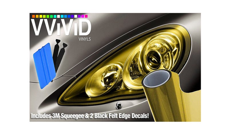 XPO Gold Satin Chrome Film Vvivid vinyl car wrap decal detail sticker mirror
