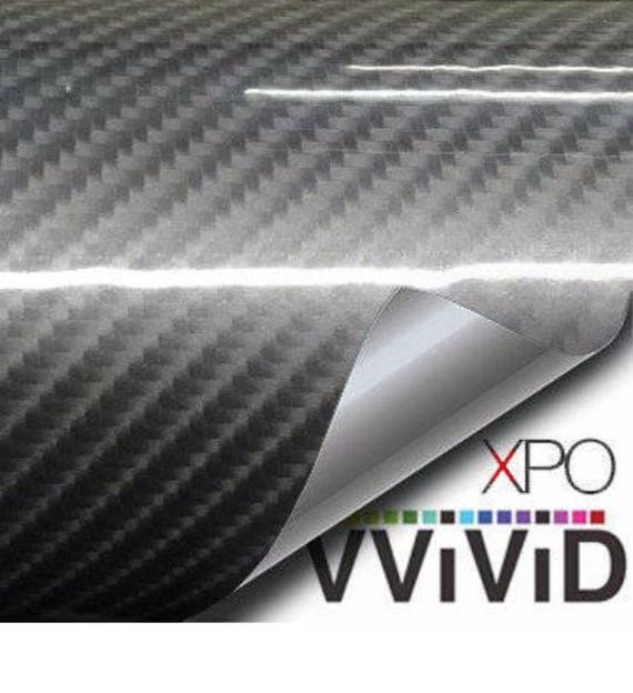 XPO Grey Carbon Gloss VViViD stretch bubble vinyl car wrap fiber sizes roll