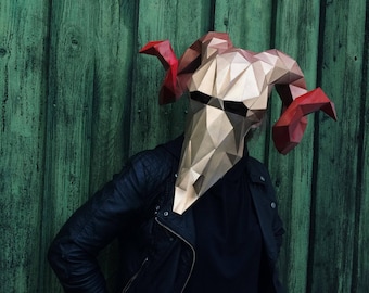 ram skull mask etsy