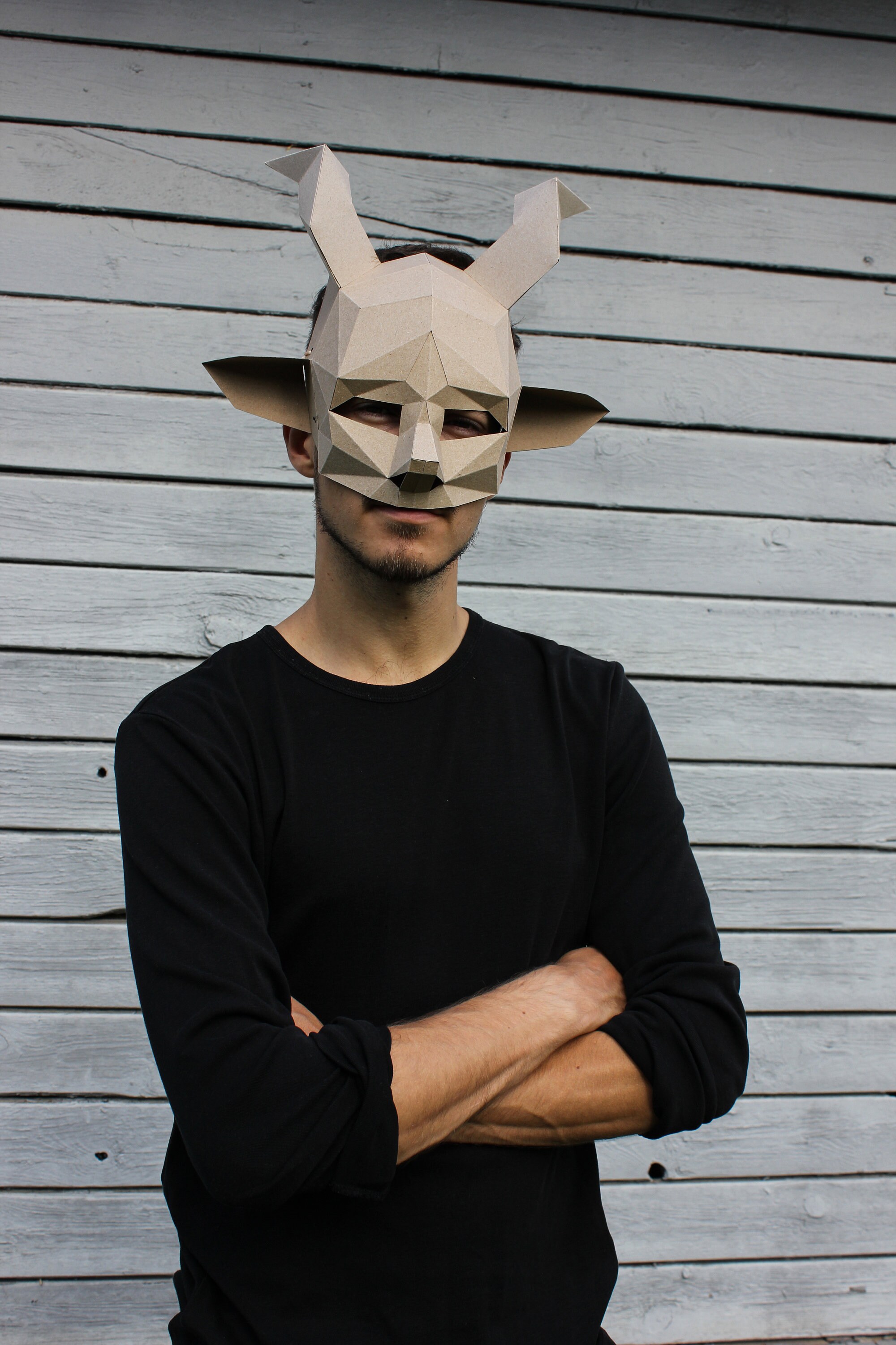 DEVIL Half Mask - Unique Instant Pdf Download, DIY Halloween Paper Mask ...