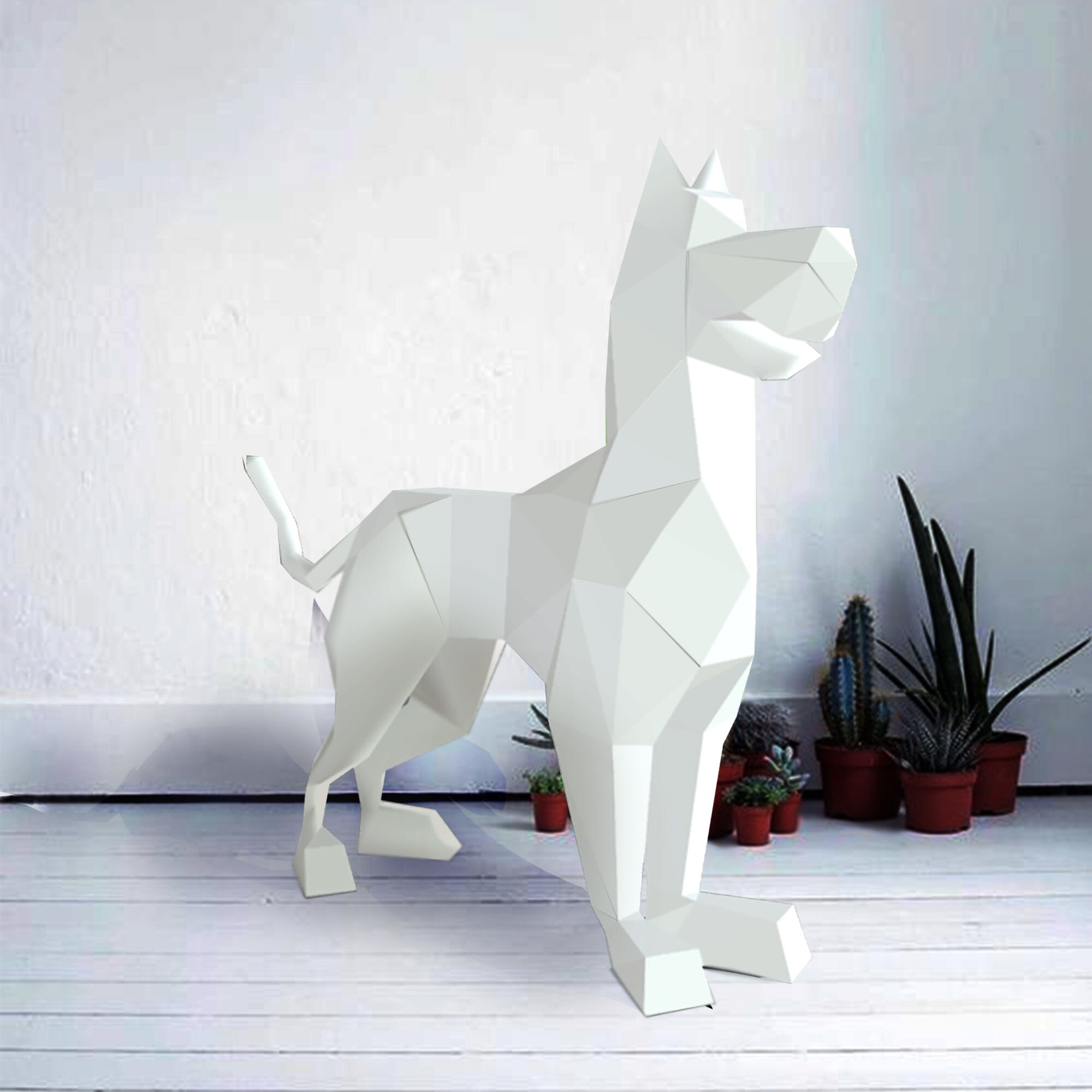 Pre Cut Kit SCOOBY DOO Trophy Low Poly Papercraft Model Printable 