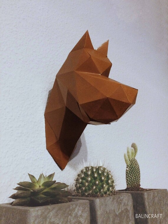Scooby Doo Trophy Low Poly Papercraft Model Printable Diy Etsy
