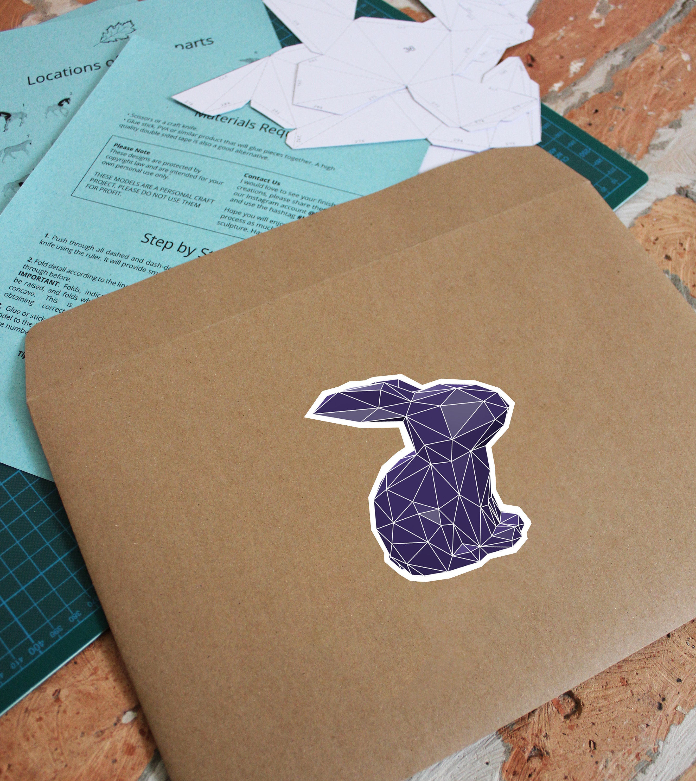 ◆Rabbit-PaperCutting-◆ Hare - Rabbit Papercut Template - Etsy