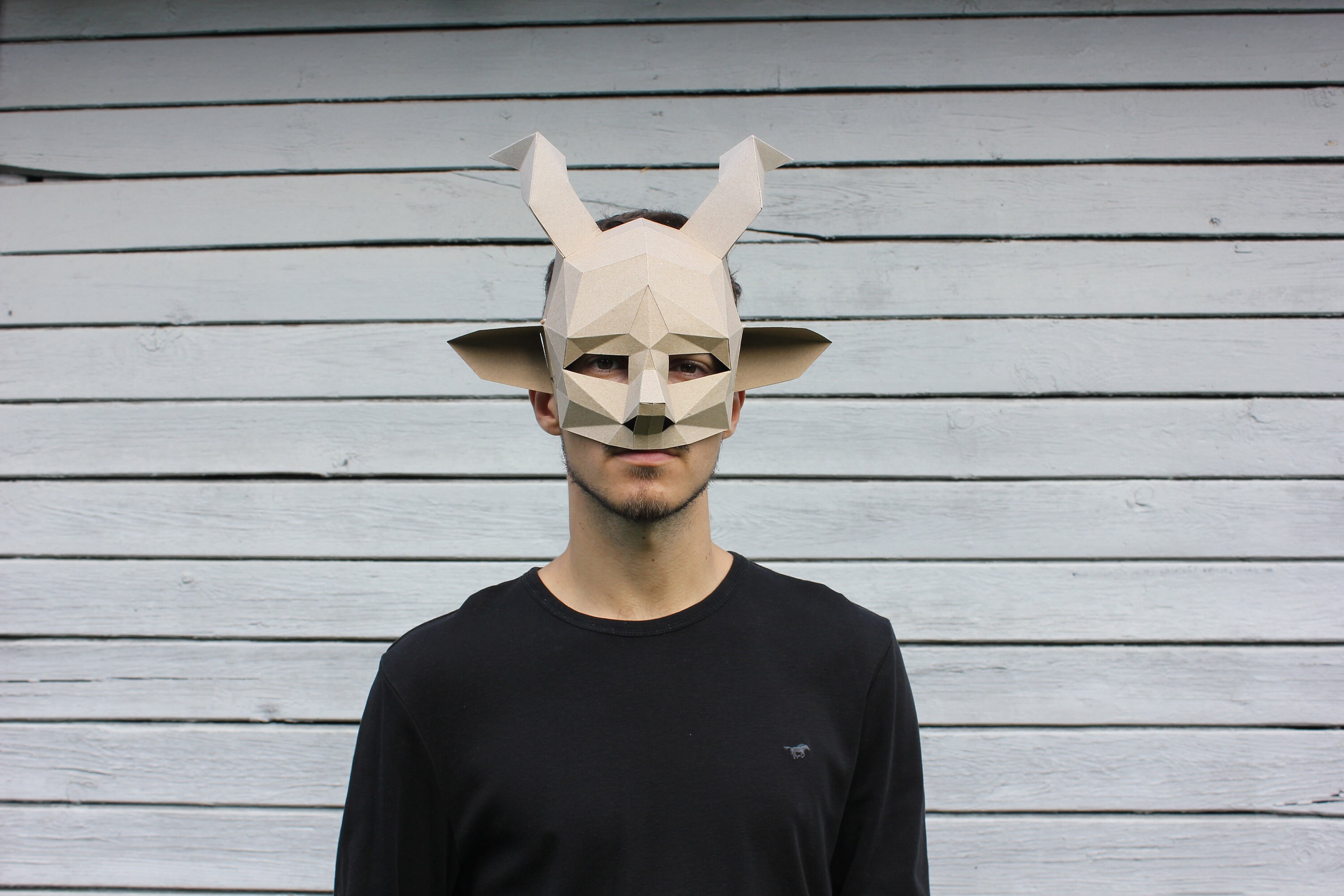 DEVIL Half Mask - Unique Instant Pdf Download, DIY Halloween Paper Mask ...