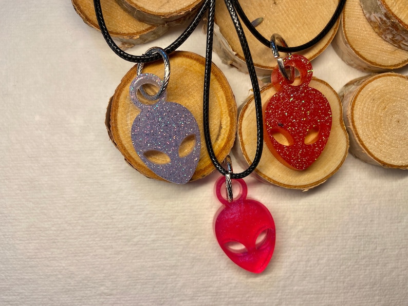 Mini alien necklaces