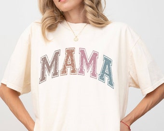 Mama shirt voor Moederdag, hoge kwaliteit comfort kleuren Mama tshirt, Moederdag cadeaus voor haar, cadeau voor mama