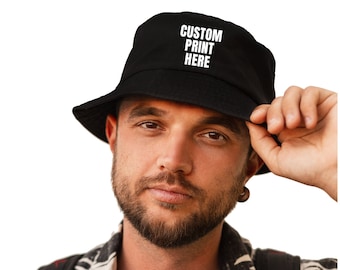 Custom Unisex Bucket Hat, Custom Bucket Hats, personalized gifts, Bucket Hat for Men, Bucket Hats, Custom Bucket Hat, Custom Logo Hat