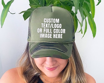 Custom Personalized Hat, Custom Camo Hat, Camouflage Hat, Personalized Hat, Custom Text Hats, Unisex Hat, Gift For Her, Gifts for Him