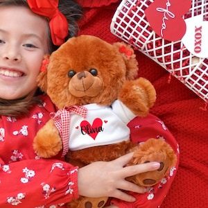 Custom Valentine&#39;s Day Teddy Bear, Gifts for Her, Valentine&#39;s Day Gifts