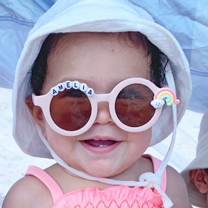Personalisierte Kleinkind Brille, benutzerdefinierte Kinder Sonnenbrille, Blumen Sonnenbrille für Kinder, neutrale Sonnenbrille für Mädchen, Daisy Kinder Brille