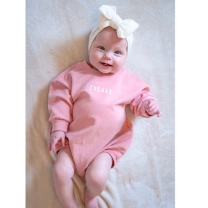 Custom Baby Sweater Romper - Organic Cotton