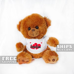 Custom Valentine&#39;s Day Teddy Bear, Valentines Day Gifts For Her, Valentines Day Gifts For Him, I Love You Bear, Custom Teddy Bear