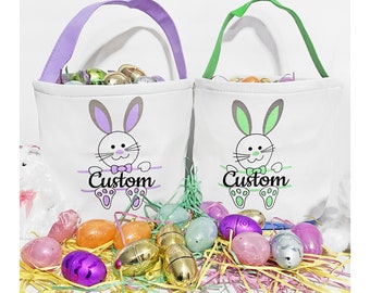 Custom Easter Baskets, Personalized Easter, Easter gifts, Easter bag, Easter Bunny, Easter Basket with name, Bunny basket