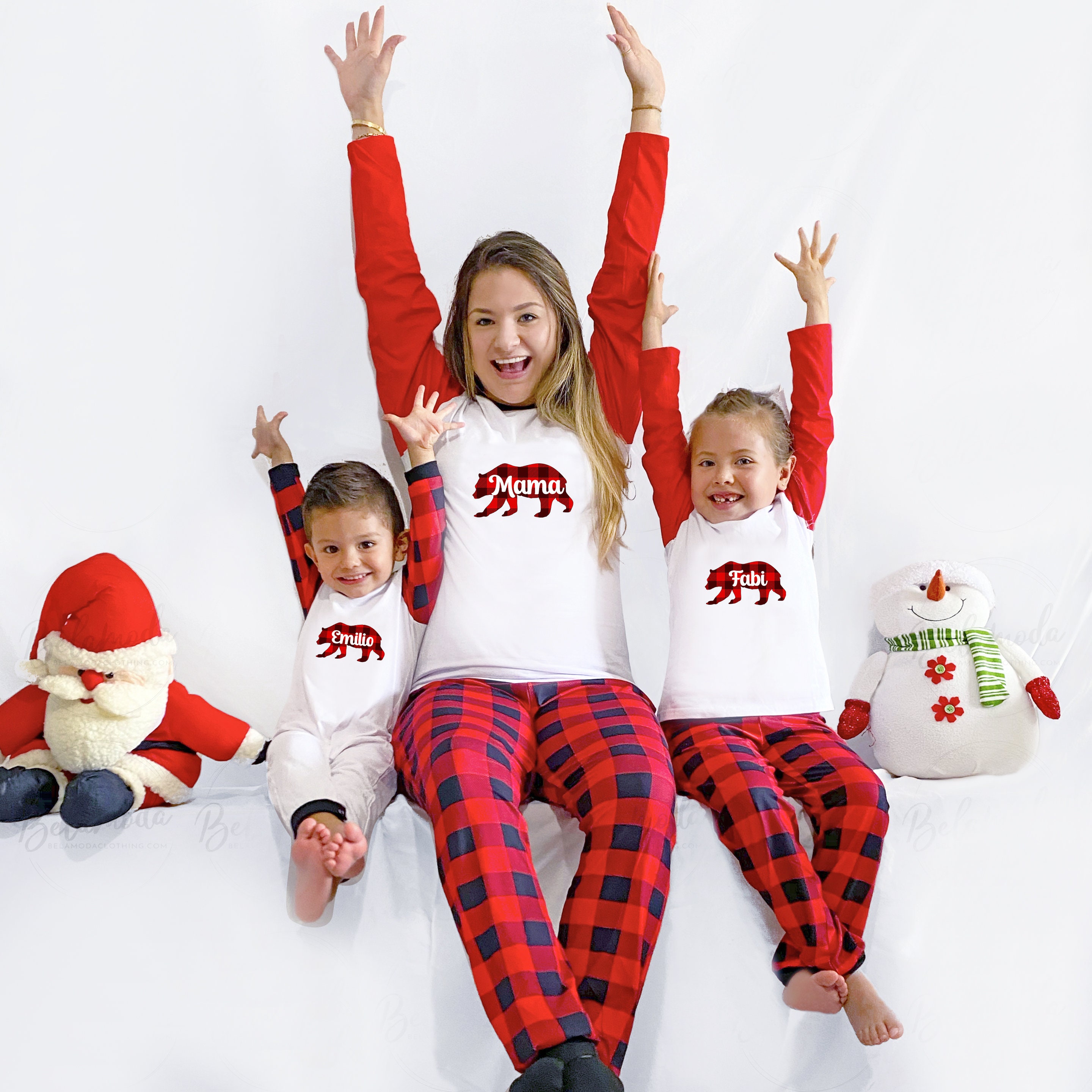 bijpassende familie pyjama Familie pyjama peuter pyjama familie pjs kinder pyjama volwassen pyjama Kleding Unisex kinderkleding Pyjamas & Badjassen Pyjama 
