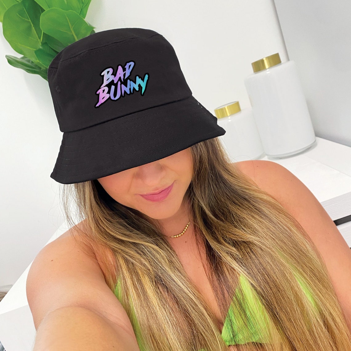 Bad Bunny Bucket Hat Stylish Cotton Bad Bunny Hat Bad Bunny Etsy