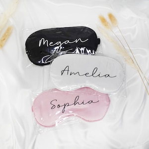 Masque de sommeil personnalisé, idées cadeaux de demoiselle d&#39;honneur, cadeaux de faveur de soirée pyjama
